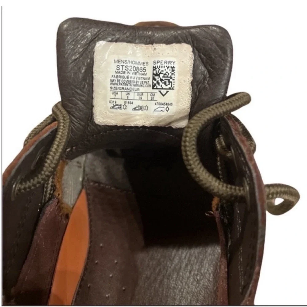Sperry Top-Sider Mens Brown Leather Suede Boat Shoes STS20865 Size 7